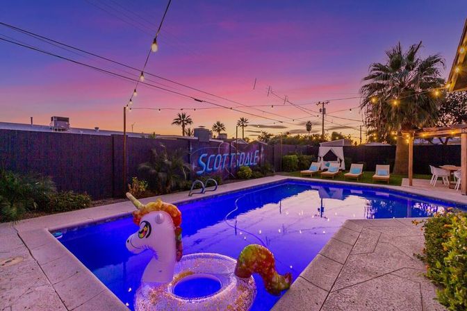 Galactic Getaway: 4-Bedroom Rental with Private Pool, Hot Tub & Custom Themed Murals image 2