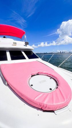 Pink Miami Yacht Rental The Barbie Yacht: 50ft Pink Maxum Yacht Charter image 10