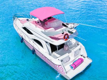 Pink Miami Yacht Rental The Barbie Yacht: 50ft Pink Maxum Yacht Charter image 5