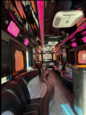 Immense Party Bus for 50 People with Bar, Laser Lights, LCD Screens & More image 2