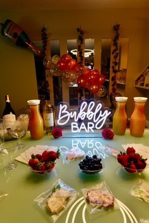 Boozy Mobile Mimosa Bar Set Up with Champagne, Custom Bar Sign, Juice and More image 1