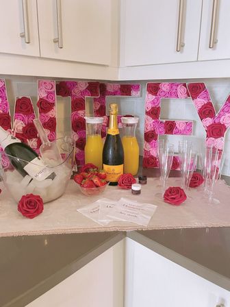 Boozy Mobile Mimosa Bar Set Up with Champagne, Custom Bar Sign, Juice and More image 4