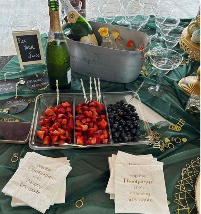 Boozy Mobile Mimosa Bar Set Up with Champagne, Custom Bar Sign, Juice and More image 3