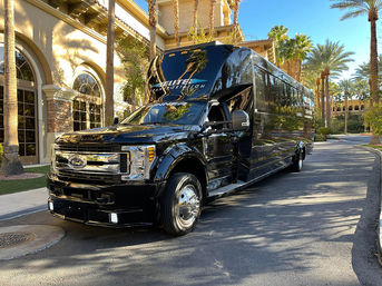 25-Passenger Party Bus Rental with Dance Poles, Bluetooth Audio & Driver as Directed (BYOB) image