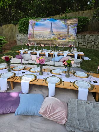 Luxurious Picnic Setup with Optional Flower Bar & Charcuterie Cart image 12