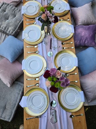 Luxurious Picnic Setup with Optional Flower Bar & Charcuterie Cart image 13