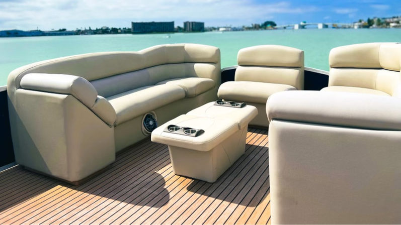 32ft "Fine Tooning" Double Decker Luxury Pontoon Boat image 7