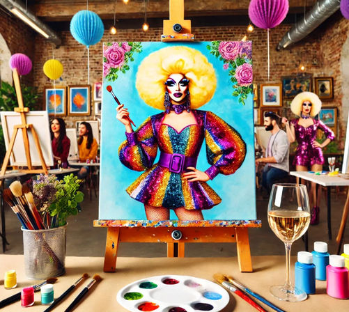 Drag Queen Sip & Paint Scottsdale: Art, Cocktails, and Fabulous Fun image 1