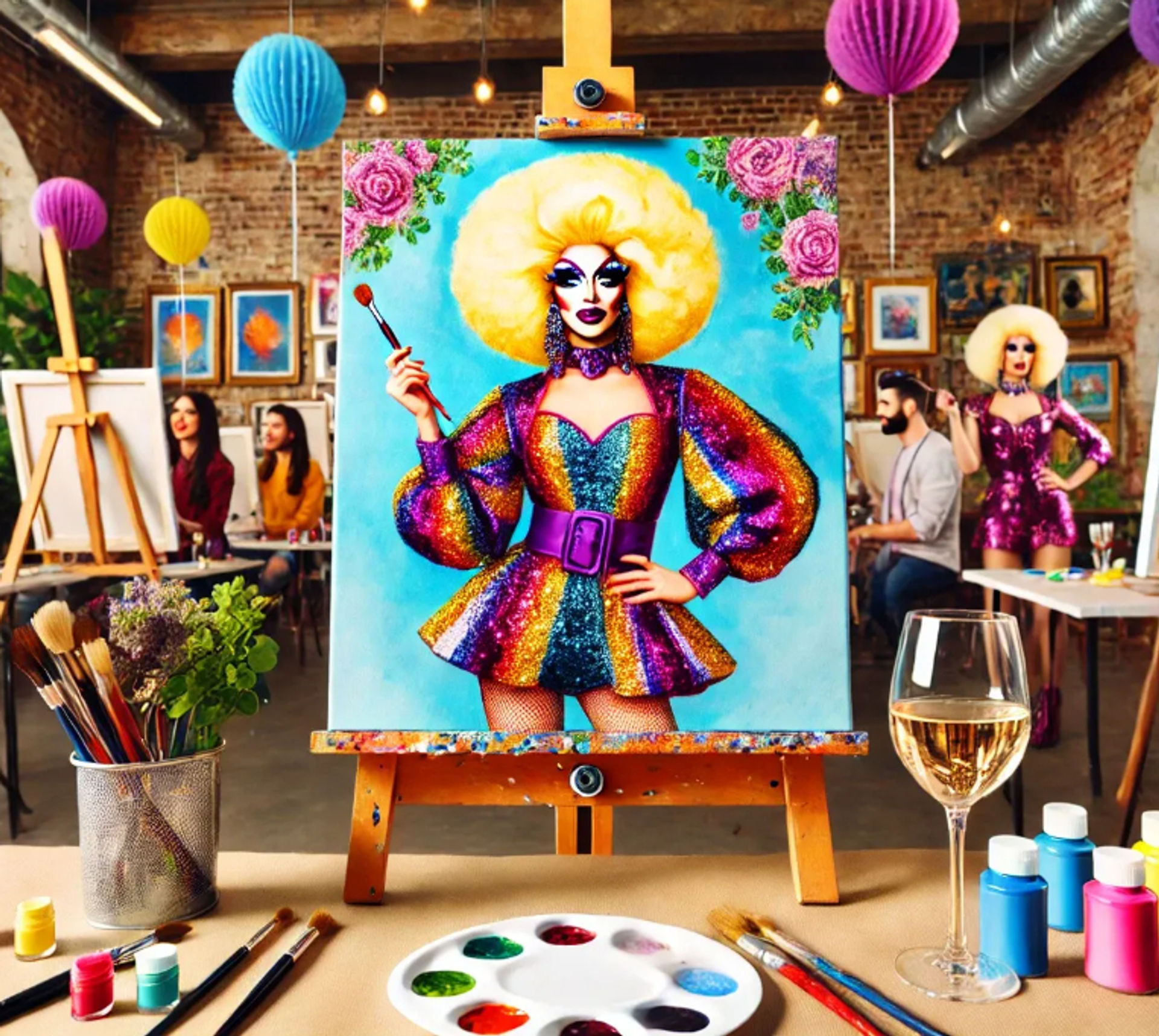 Drag Queen Sip & Paint Scottsdale: Art, Cocktails, and Fabulous Fun image 1