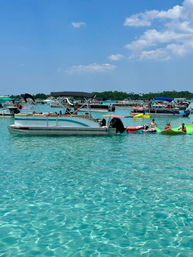 Private Crab Island Single Deck Pontoon Charter image