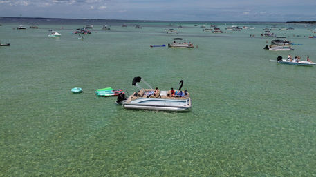 Private Crab Island Single Deck Pontoon Charter image 4
