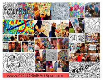 COLORME Custom Arts & Craft DIY Party: Ink Projects, Mosaics, Fabric Collage, Plastics Shrinking and More image 8