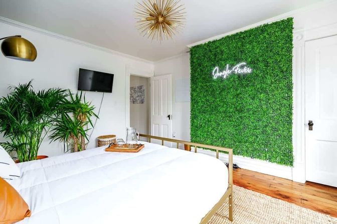 Jungle Fever: Designer Jungle-Inspired 3BR + Walk to Nightlife image 22