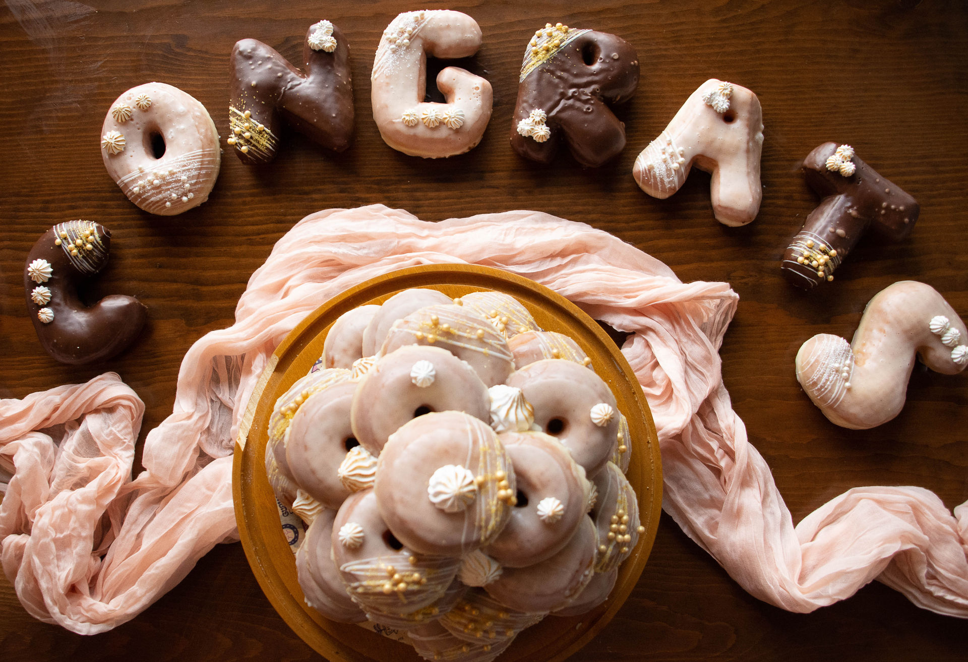 Insta-Worthy Custom Donut Lettering Sets + Towers Delivery image 1