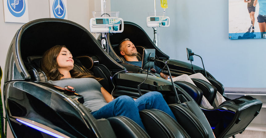 IV Drip Hydration with Zero-Gravity Massage Chairs image 1
