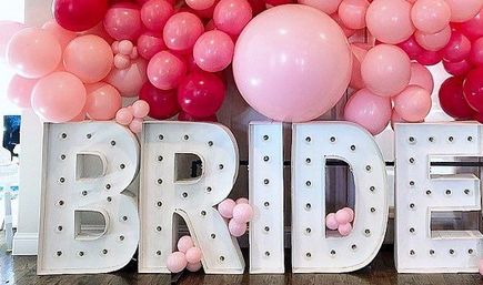 Marquee "BRIDE" Letters, Fill-the-Fridge, and Decorations Setup image 2