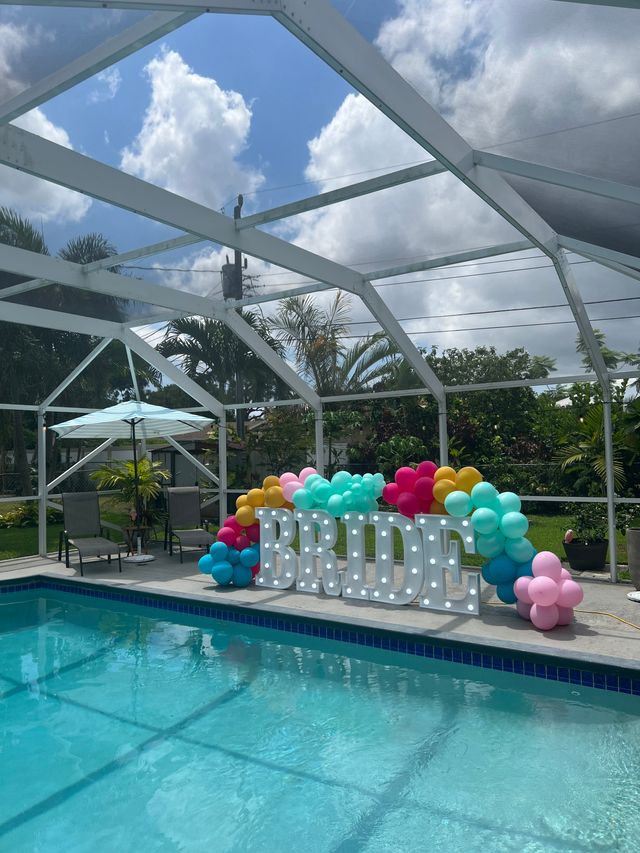 Marquee "BRIDE" Letters, Fill-the-Fridge, and Decorations Setup image 3