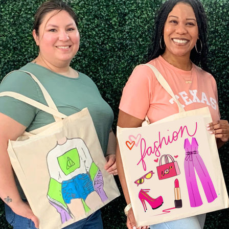 Honky Tonk Tote Bag Paint Party: VIP Custom Image, Playlist & Games image 1