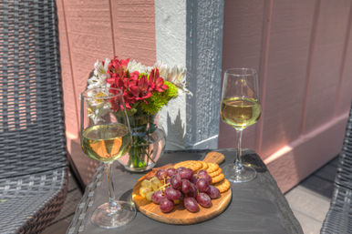 The Pink Haus: Luxe 3BR Retreat 1 Mile from Main Street with Firepit & Cozy Design image 59