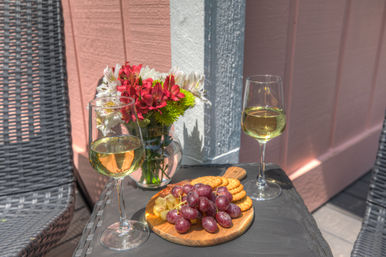 The Pink Haus: Luxe 3BR Retreat 1 Mile from Main Street with Firepit & Cozy Design image 60