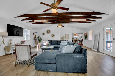 The Pink Haus: Luxe 3BR Retreat 1 Mile from Main Street with Firepit & Cozy Design image 27