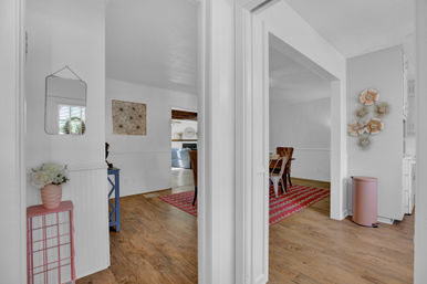 The Pink Haus: Luxe 3BR Retreat 1 Mile from Main Street with Firepit & Cozy Design image 17