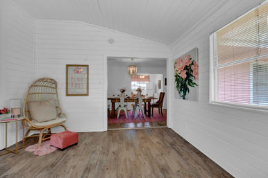 The Pink Haus: Luxe 3BR Retreat 1 Mile from Main Street with Firepit & Cozy Design image 19