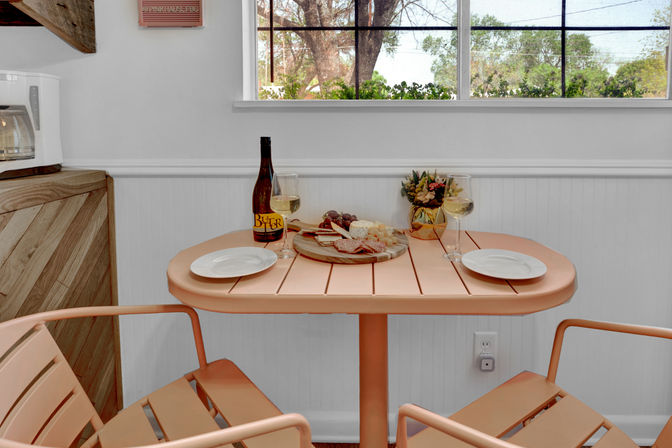 The Pink Haus: Luxe 3BR Retreat 1 Mile from Main Street with Firepit & Cozy Design image 6