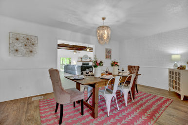 The Pink Haus: Luxe 3BR Retreat 1 Mile from Main Street with Firepit & Cozy Design image 15