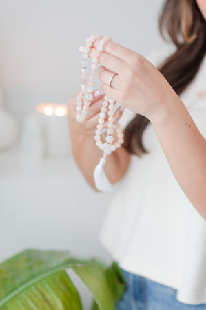 Malas, Mimosas & Manifesting: Mala Necklace Making Class & Guided Meditation image 3