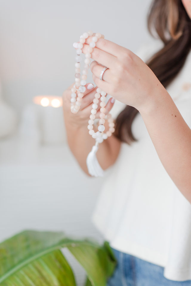 Malas, Mimosas & Manifesting: Mala Necklace Making Class & Guided Meditation image 3