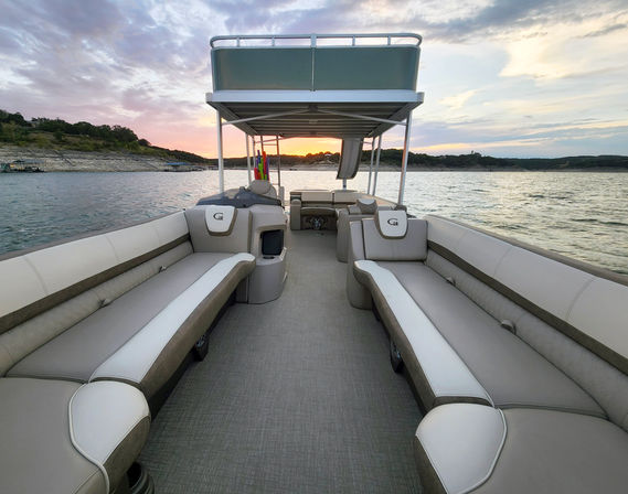 Pontoon Party at Devils Cove on "Sage": Double Decker Pontoon with BYOB, Captain & Waterslide image 8