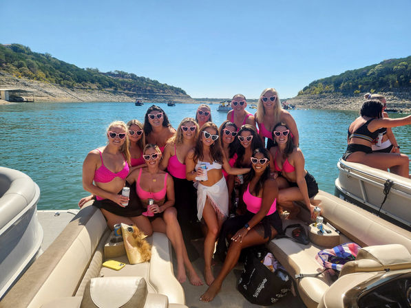 Pontoon Party at Devils Cove on "Sage": Double Decker Pontoon with BYOB, Captain & Waterslide image 10