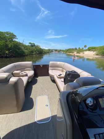 BYOB Aqua Patio Luxury Pontoon Sandbar Party Boat image 2