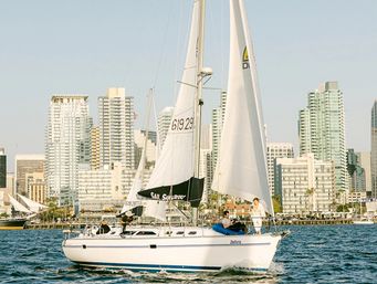 2-Hour Morning Cruise in San Diego Bay on a Spacious Catalina 400 Sailboat image 5