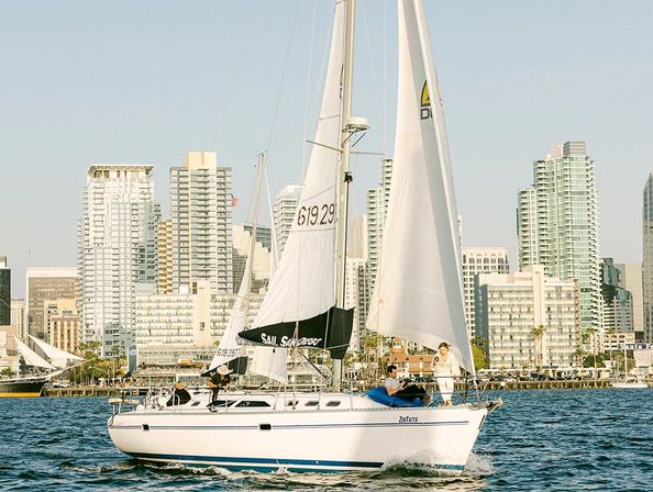 2-Hour Morning Cruise in San Diego Bay on a Spacious Catalina 400 Sailboat image 5