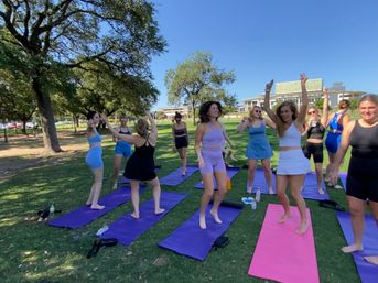 Private Yoga Class with Custom Playlists, Mimosa Add-Ons, and Cold Lavender Eye Towels image 7