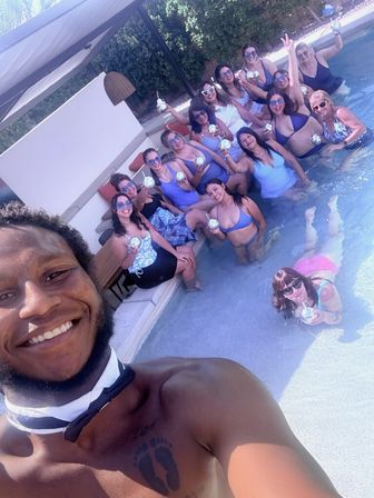 Hire a cabana boy or party butler to bartend, host games, and spice up your Palm Springs bachelorette party image 31