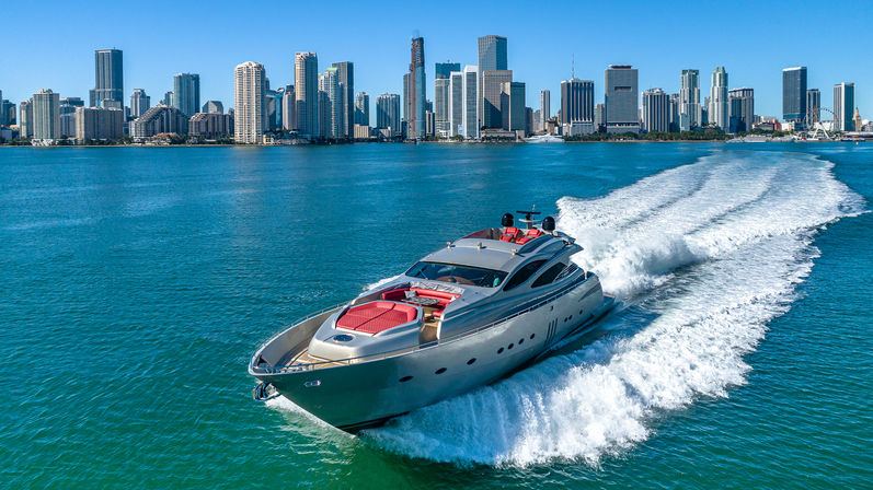 Level-Up Your Party: 9X Pershing 'Regal' 90" Super Yacht Charter image 1