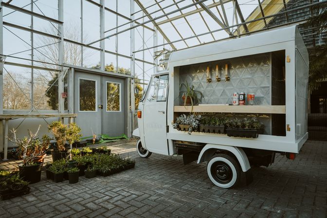 Mobile Bar Serving Drinks Out of an Italian Piaggio Ape Tap Truck (BYOB) image 9