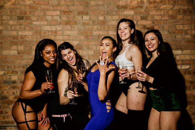 Scandalous Pole, Chair, Twerk or Silks Parties with Rosé & Strawberries, Money Gun, and More image 4