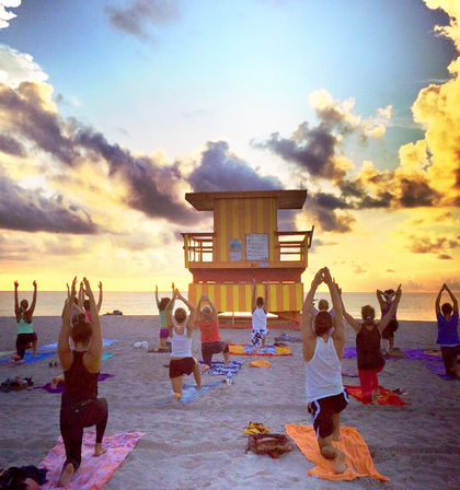 Beach Yoga Class on Beautiful Miami Beaches of Your Choice image 1