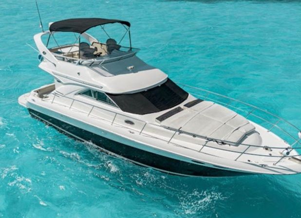 Private 50' Flybridge Luxury Yacht Charter: Cruise & Snorkel around Isla Mujeres & Cancun Lagoon image 14