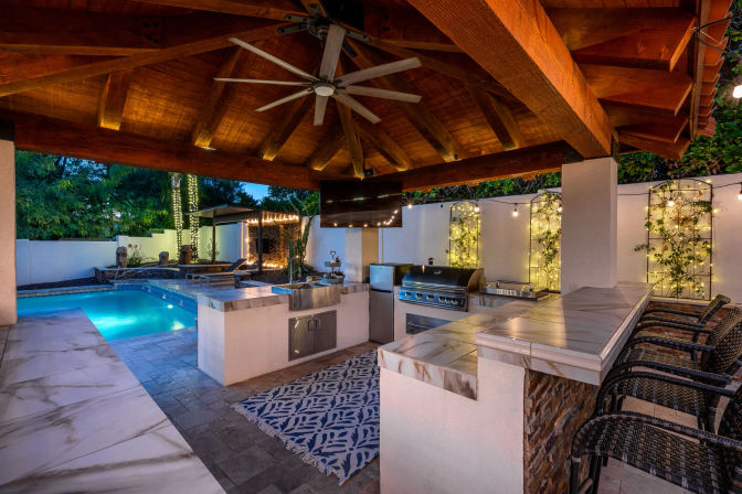 Vacation Vibes: Resort-Style Backyard with Games, Gym & Luxe Outdoor Kitchen image 6