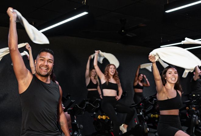 Sweat & Spin at RHYTHM: High-Energy Private Cycle Class image 5
