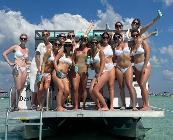 Crab Island Luxury Pontoon Charter: Up to 16 Guests + On-Board Bathroom image 1