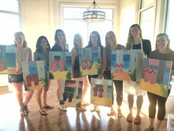 Sip & Paint Mobile Art Party Hosted at Your Home Rental (BYOB) image 2