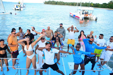 Booze Party Boat & Sandbar with Waterslide image 7
