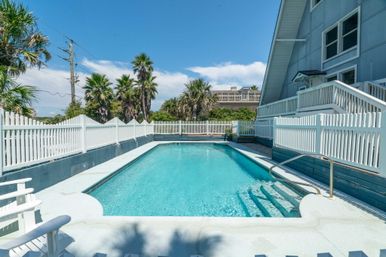 Captains Quarters: 3 BR Beachfront A-Frame with Pool image 6