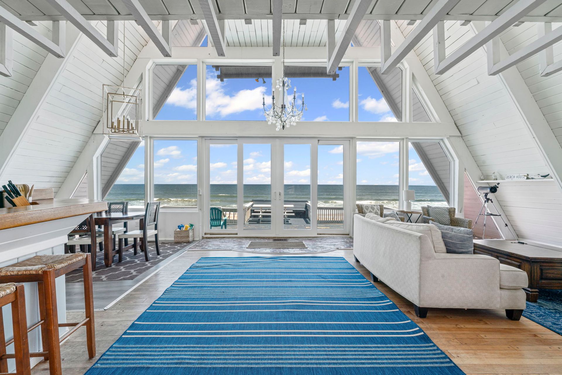 Captains Quarters: 3 BR Beachfront A-Frame with Pool image 2